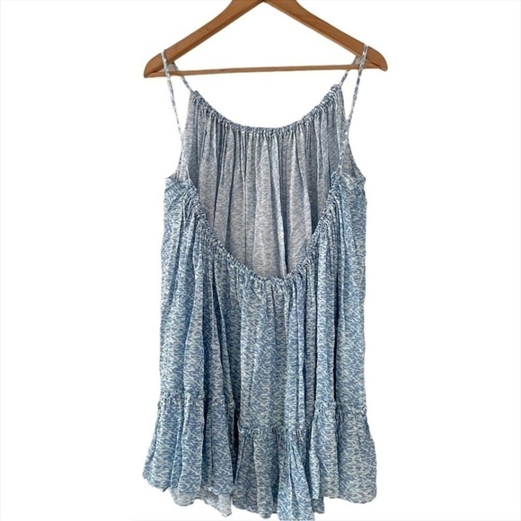 Paloma Blue Faye Gathered Printed Twill Mini Dress - Picture 4 of 8